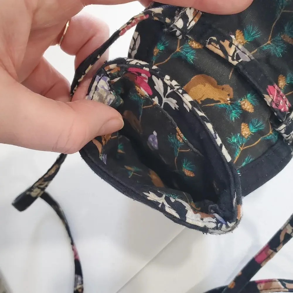 Vera Bradley Phone Crossbody Bag Merry Mischief Deer Raccoon Woodland Animal